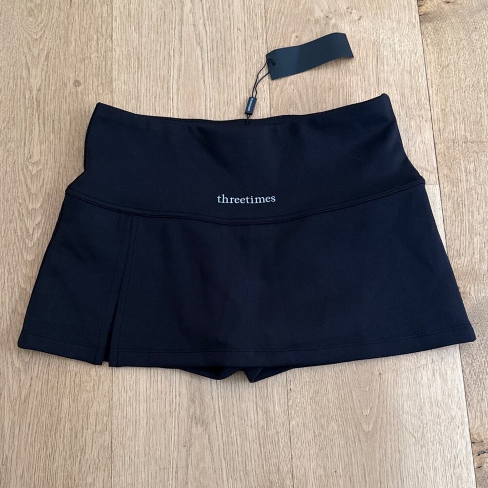 Three Times Mini Skort Size S Black